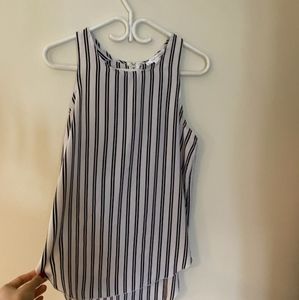 Striped sleeveless blouse